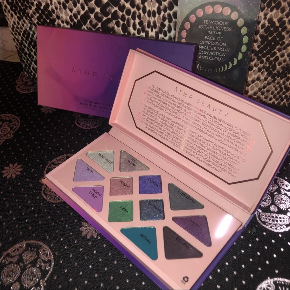 ATHR BEAUTY Eyeshadow Palette Moonlight Crystal 12 Colors New in Box Retails $58